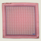 100% silk Moresque Bronze Pocket Square in bronze by Laslett England shown laid flat on a neutral background. 