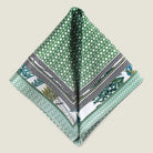 100% silk Panama Sage Pocket Square in green by Laslett England
