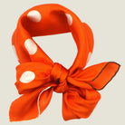 100% silk Solitaire Spot Orange Cafe Foulard in orange by Laslett England