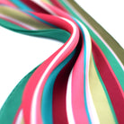 100% silk Seaside Vintage Chiffon Stole in pink; green by Laslett England. Shown in close-up against a neutral background. 